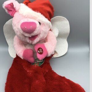 DAN DEE Pig with wings Christmas Stocking Plush Singing Animated